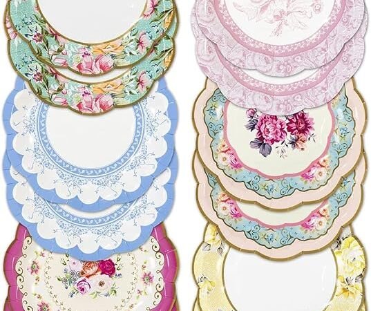Talking Tables Truly Scrumptious Floral Paper Plates 17cm Pack of 12