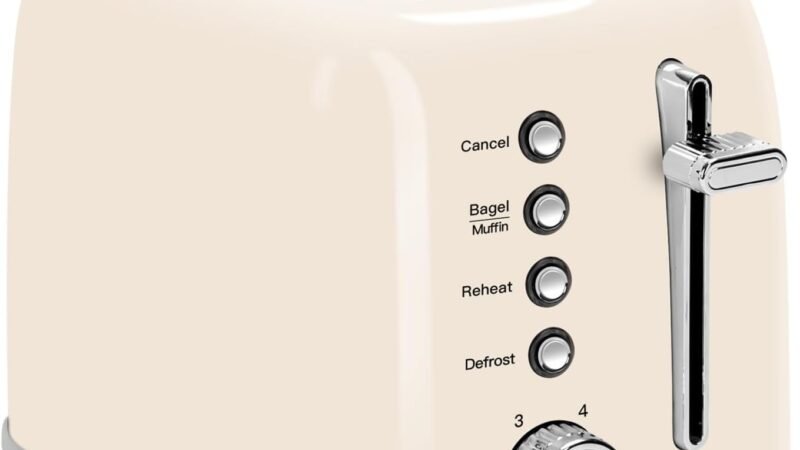 Aigostar 4 Slice Stainless Steel Toaster with Independent Slots | Silver | Gordon 30ZGE