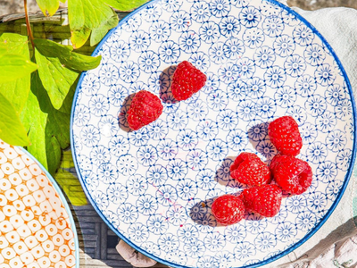 Nicola Spring Hand-Printed Porcelain Side Plates 18cm Set of 6