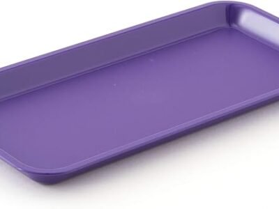 Harfield Antibacterial Individual Serving Purple Food Platter Pack of 2 HQ Unbreakable Polycarbonate Plastic