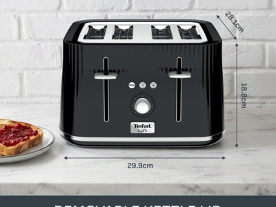 Tefal Loft 4 Slice Toaster | 1700W | 7 Browning Levels | Black | TT760840