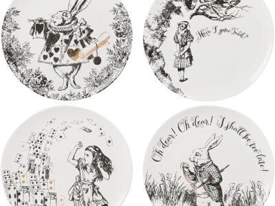 V&A Alice in Wonderland Fine China Side Plates 20.5cm Set of 4