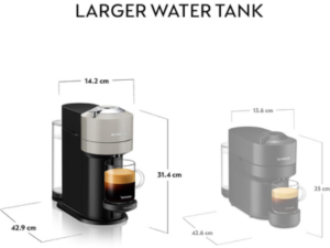 Nespresso Vertuo Next Automatic Pod Coffee Machine by Krups XN910B40 Light Grey